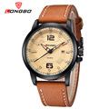 LONGBO Brand Men Genuine Leather Quartz Watch Analog 2016 Men s Military Waterproof Calendar Wristwatch Relogio