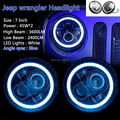 For Jeeps Wrangler JK TJ Harley High and Low Car Motor LED Headlight with Halo ring