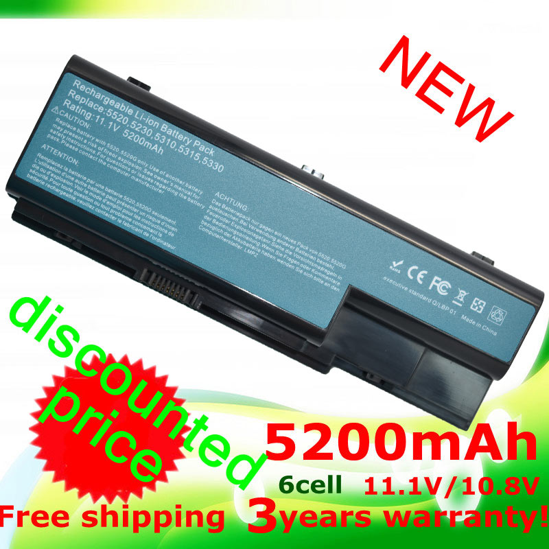Special Price!! 5200mAh Battery for Acer Aspire 5930G  6530  6530G  6920  6920G  6930  6930G 6935 6935G  7220  7230  7330  7520