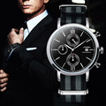 SINOBI Men s Military Sports Chronograph Wrist Watches NATO Nylon Wristband Leather Strap Male Steel Geneva