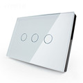 Smart Home Livolo Touch Switch Crystal Glass Panel 3 Gang 1 Way US AU Light Touch
