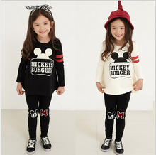 Children’s clothing child set autumn female child set T-shirt long-sleeve top trousers baby twinset spring and autumn