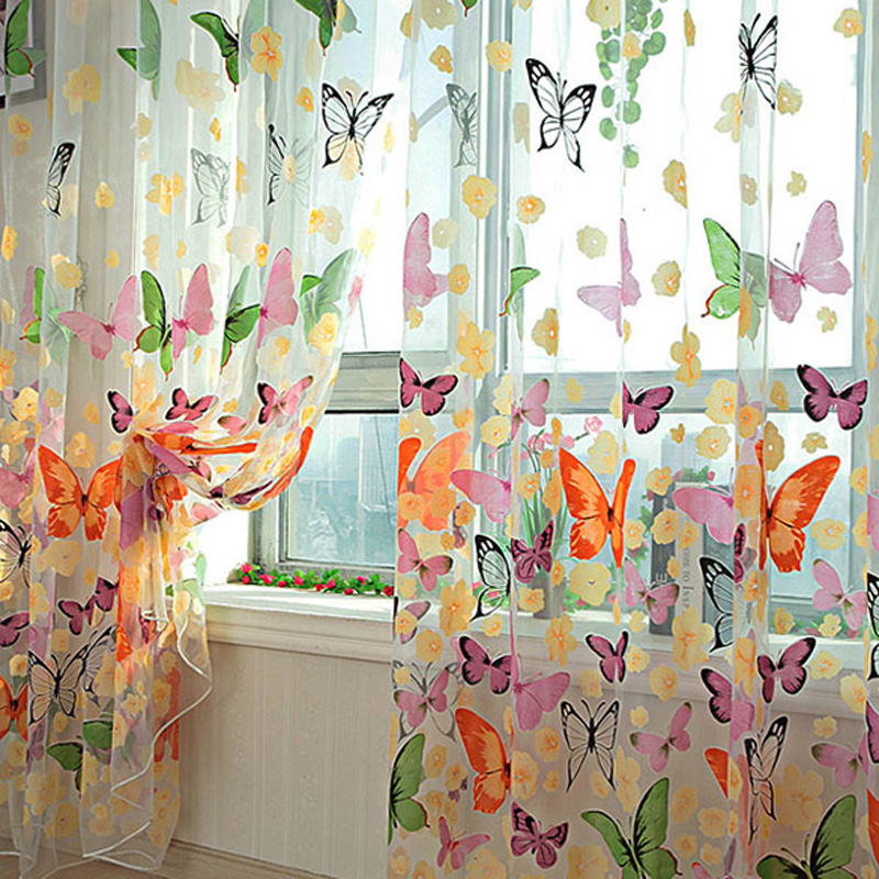 Sheer curtains for living room windows tulle curtainas for the bedroom home decor drapeies drapes lace curtain one meter 100*270.