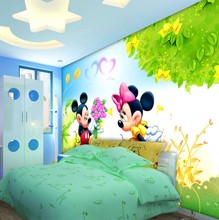 3D Kid’s Room Wallpaper Custom Murals Non-Woven Wall HD Cartoon Mickey Minnie Painting Photo 3D Wall Murals Wallpaper