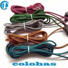 New Design Original Top Quality Nylon Braided 8Pin Double sided USB Data Sync Charger Cable Cord