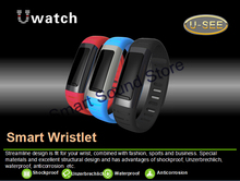 Nueva llegada regalos navidad inalámbrica Bluetooth inteligente u-reloj para el iPhone Samsung S5 WIFI impermeable estofado despertador
