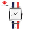 Fashion Nylon Strap Men Watch Luxury Casual Mens Square Silver Watch Male Sport Quartz Wristwatch relogio