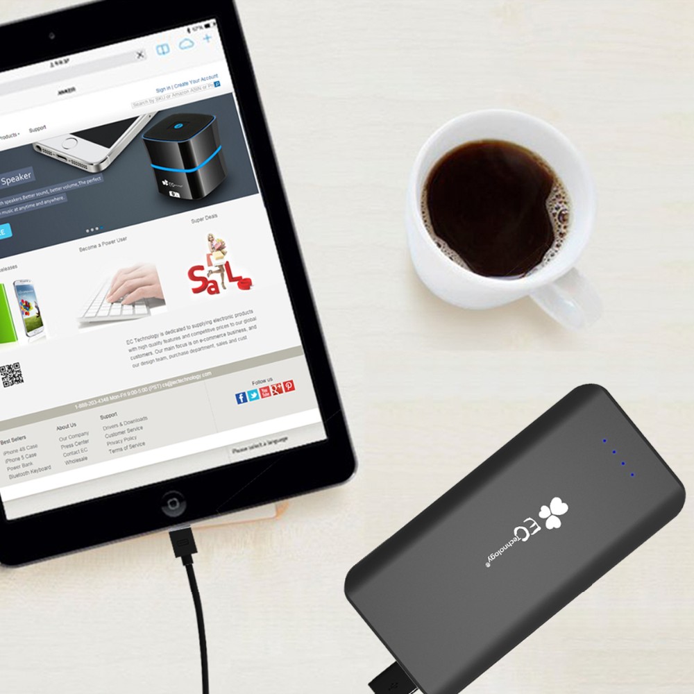 EC Technology22400mAh Ultra High Capacity 3 USB Output External Battery Charger For Most Smart Phones, Pads and Tablets EC Technology22400mAh Ultra High Capacity 3 USB Output External Battery Charger For Most Smart Phones, Pads and Tablets