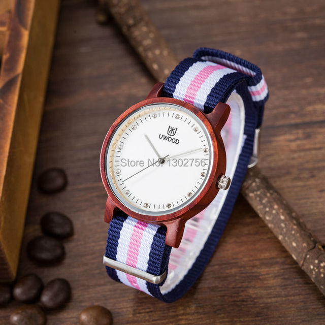 Zegarek drewniany UWOOD Nylon Color różne kolory
