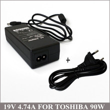 19V 4.74A 90W AC Adapter Power Charger Notebook Laptop Charger Plug For Toshiba Satellite PA3516E-1AC3