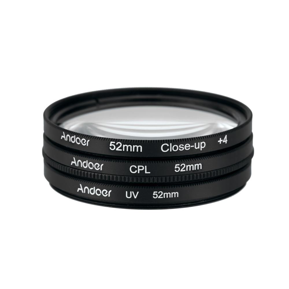 Andoer 52  UV + CPL + Close-Up + 4            Nikon Canon Pentax Sony 