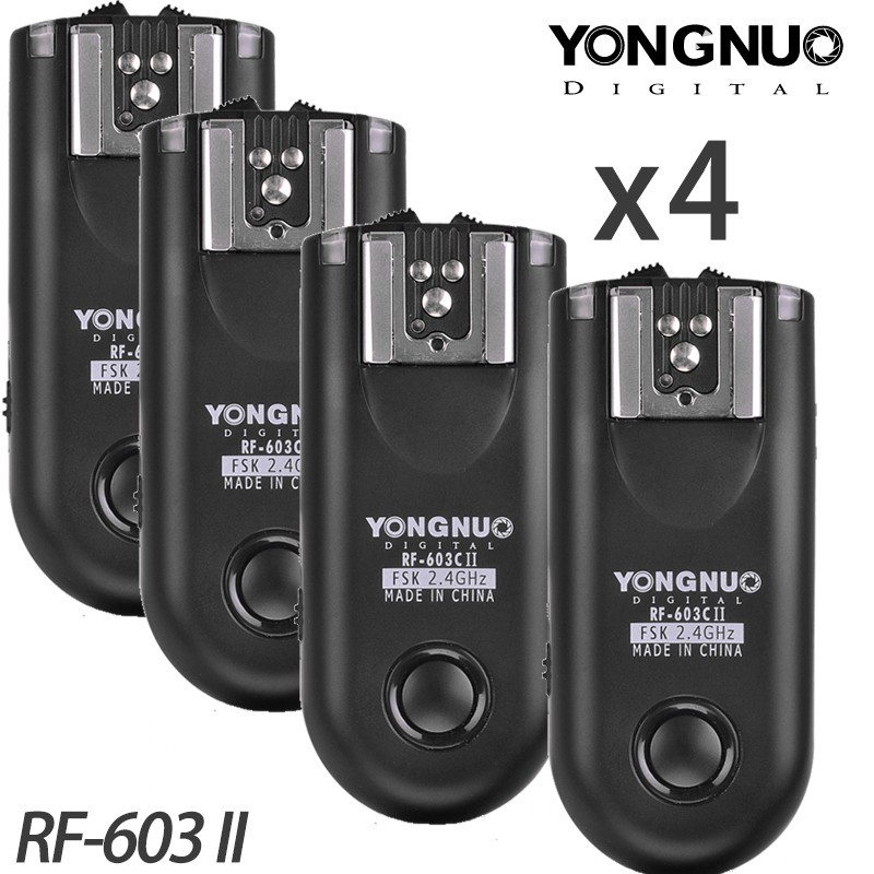 4x-Yongnuo-RF-603-II-C1-C3-Wireless-Flash-Trigger-3-Receivers-for-Canon-DSLR-6D