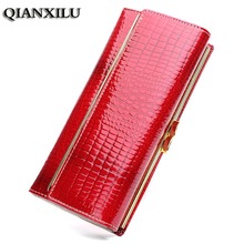 Ladies Women Wallets Genuine Leather Purses Long Wallet Women Elegant Female Red Women’s Wallets Woman Leather Wallet Purse