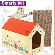 DIY Cat House with Scratching Pad