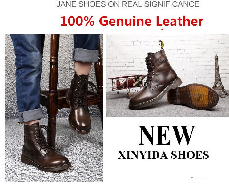 Top Quality Autum Winter Martin Shoes Fashion Waterproof Genuine