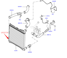 LR022738 high quality LR Range Rover 2010 2012 Car Intercooler 4 4L Diesel charge air cooler