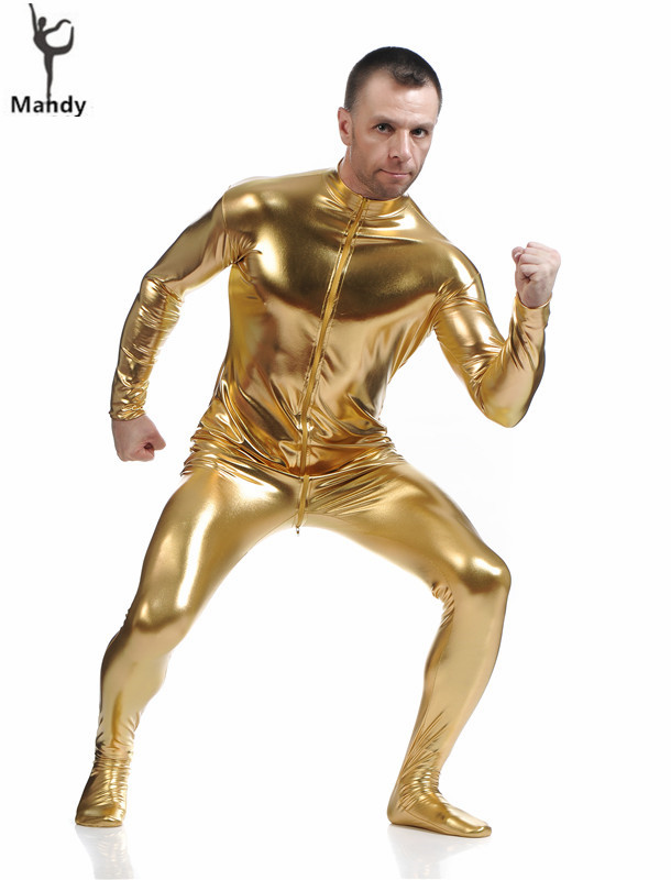 gold lame jumpsuit rockstar male