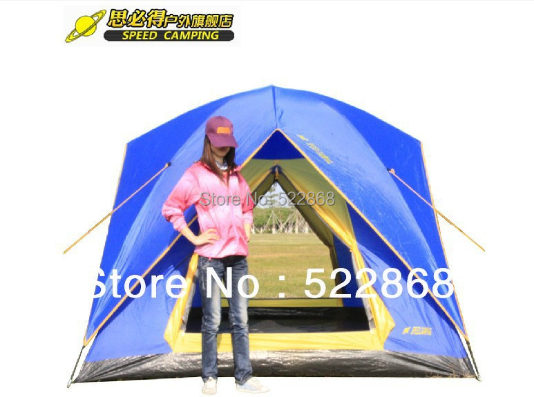 Retail 6-8persons Tall big camping tent with strong windproof and anti-rainstorm Free shipping