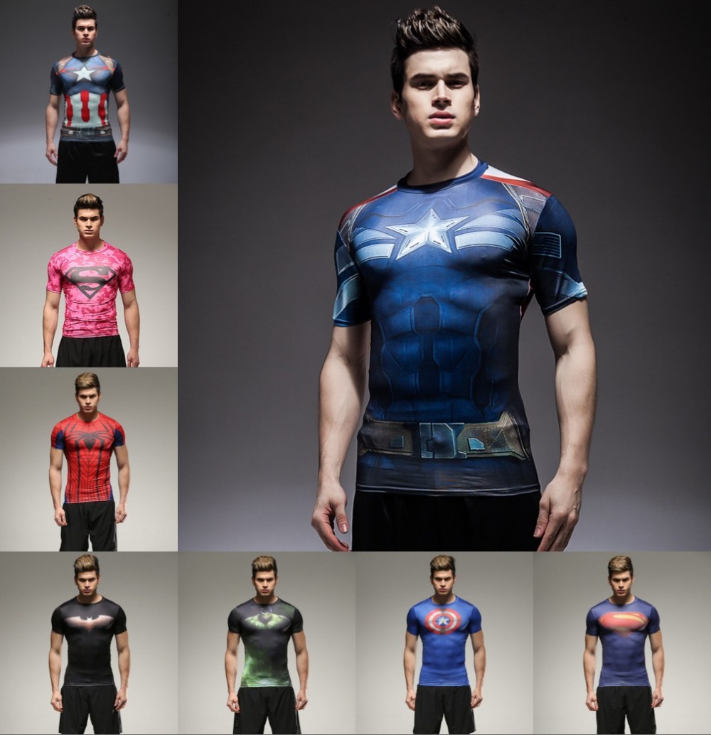 Image of TOP sale Mens Boys Compression Armour Base Layer Short Sleeve Thermal Under Top Tee Shirt New Sports T shirt Fitness T-shirt