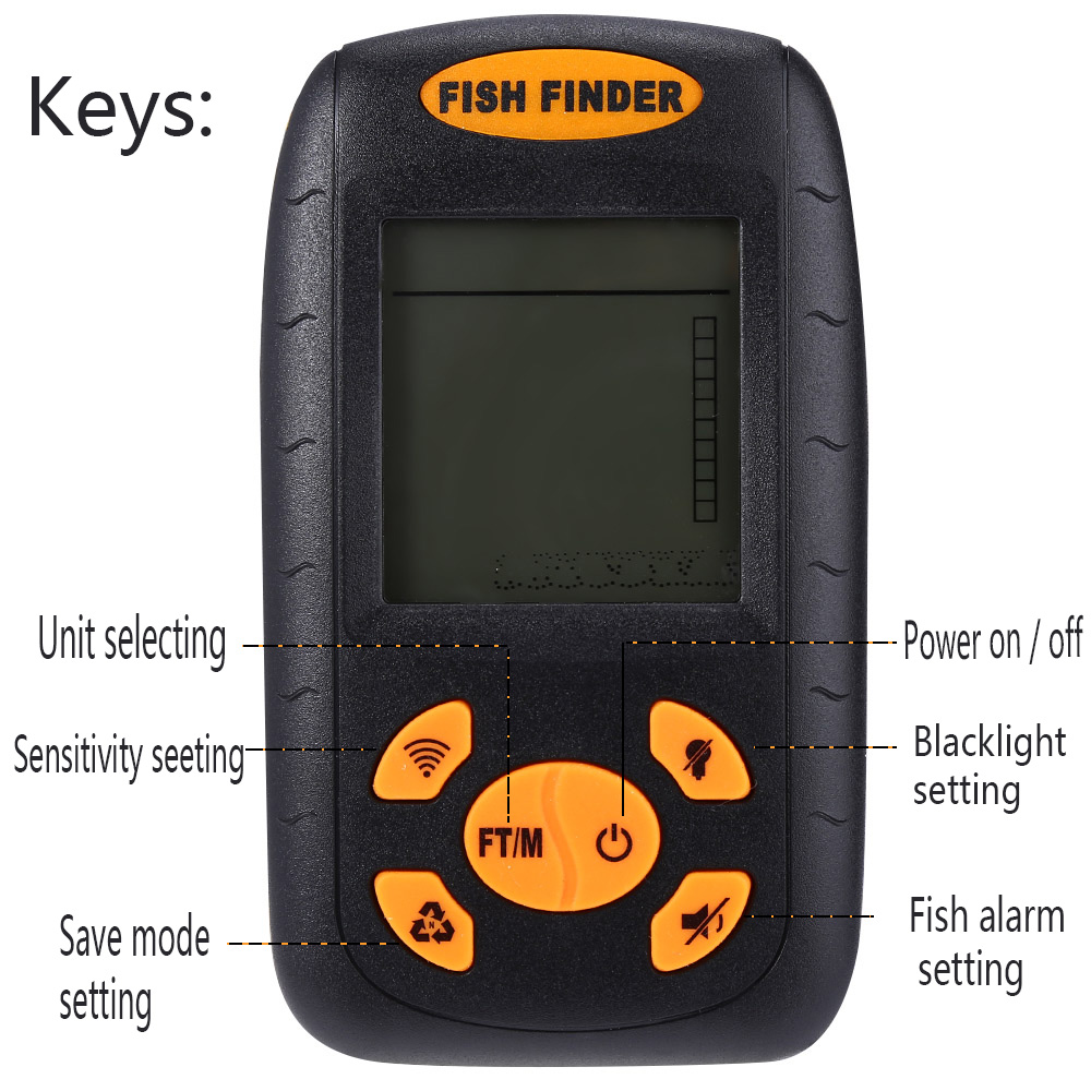 fish finder portable sonar lcd fishfinder alarm 100m fish finder portable sonar lcd fishfinder alarm 100m