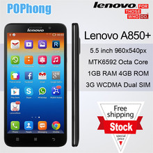 Original Lenovo A850 Phone Dual SIM 5.5 inch MT6582m Quad Core 3G Android Smartphone 1G RAM