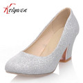 Big size 32 43 Spring New Fashion Womens Ladies thick High Heels party wedding shoes Dress