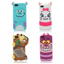 Hot Cute 3D Cartoon Monster university Sulley Marie Alice Cat slinky dog back Cover Soft Case For iphone 5 5G 5S Case