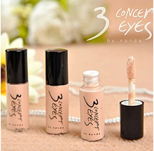 Free shipping 3 concept eyes black eye concealer corretivo facial lasting liquid foundation for makeup mac concealer primer