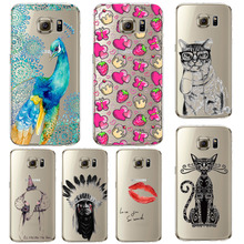 Phone Case For Samsung Galaxy S6 Beautiful Dandelion Balloons Peacock Fruit Soft TPU Back Cover Skin Shell Capa Celular WHD1376
