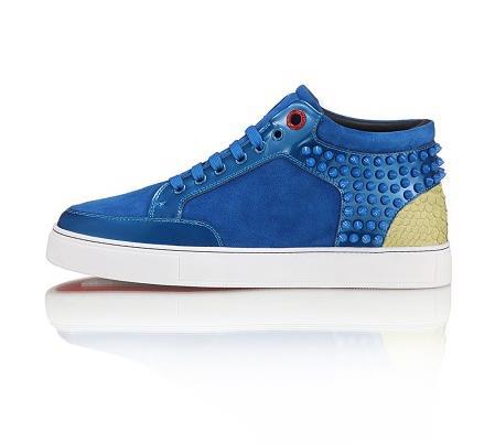 2015 new arrival royaums lace up lambskin casual shoes women rivets Blue high top genuine leather