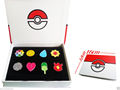 Cosplay POKEMON go pikachu pokeball team instinct mystinc valor Gym Badges in box Indigo League Set