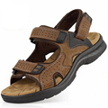men sandals slippers genuine leather cowhide male summer shoes outdoor casual suede leather sandals