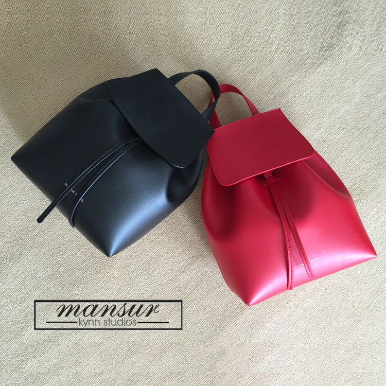 Image of 2016 Famous Brand Mansur Gavriel women real leather backpack lady genuine leather backpack, leather schoolbag.free shipping