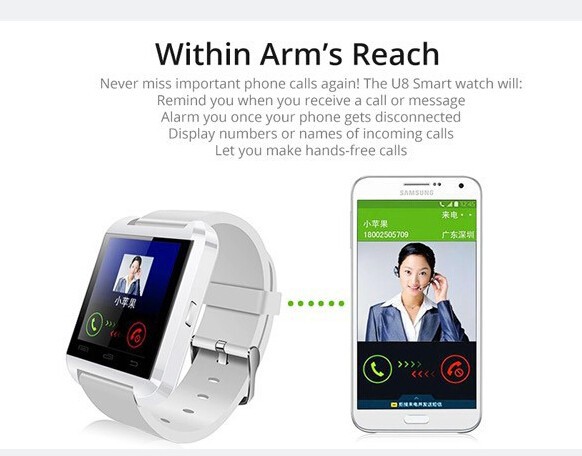 Free Shipping Smart Watch Bluetooth Wrist Watch Compatible IOS Android For Iphone 6 Plus For Samsung S5Note 4 Huawei All Smart Phones Cell Phones (7)