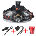 High Power 2000LM Cree xml T6 Headlamp Lights Head Lamp Rechargeable Fishing Hunting Headlight with 18650