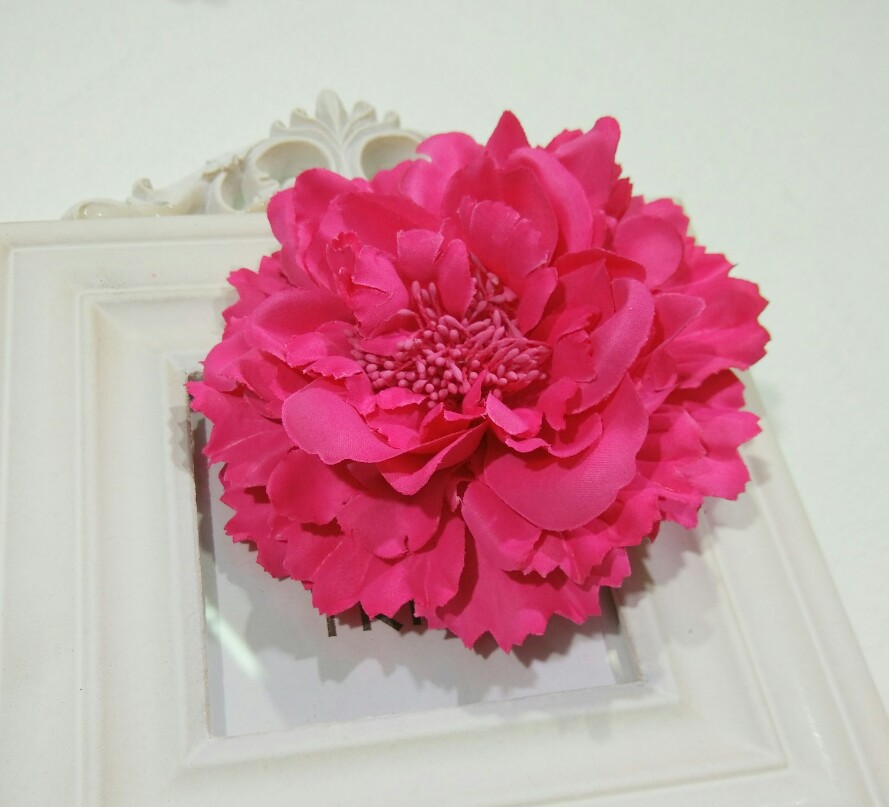 Image of Fabric Flower Hair Clips,Flower Corsage Brooch Pins,Women Flower Headwear Wedding Party Gift