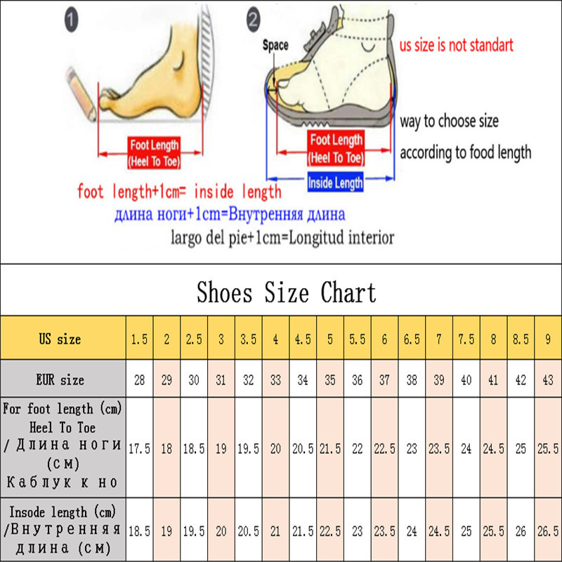 Tesla Shoes Size Chart