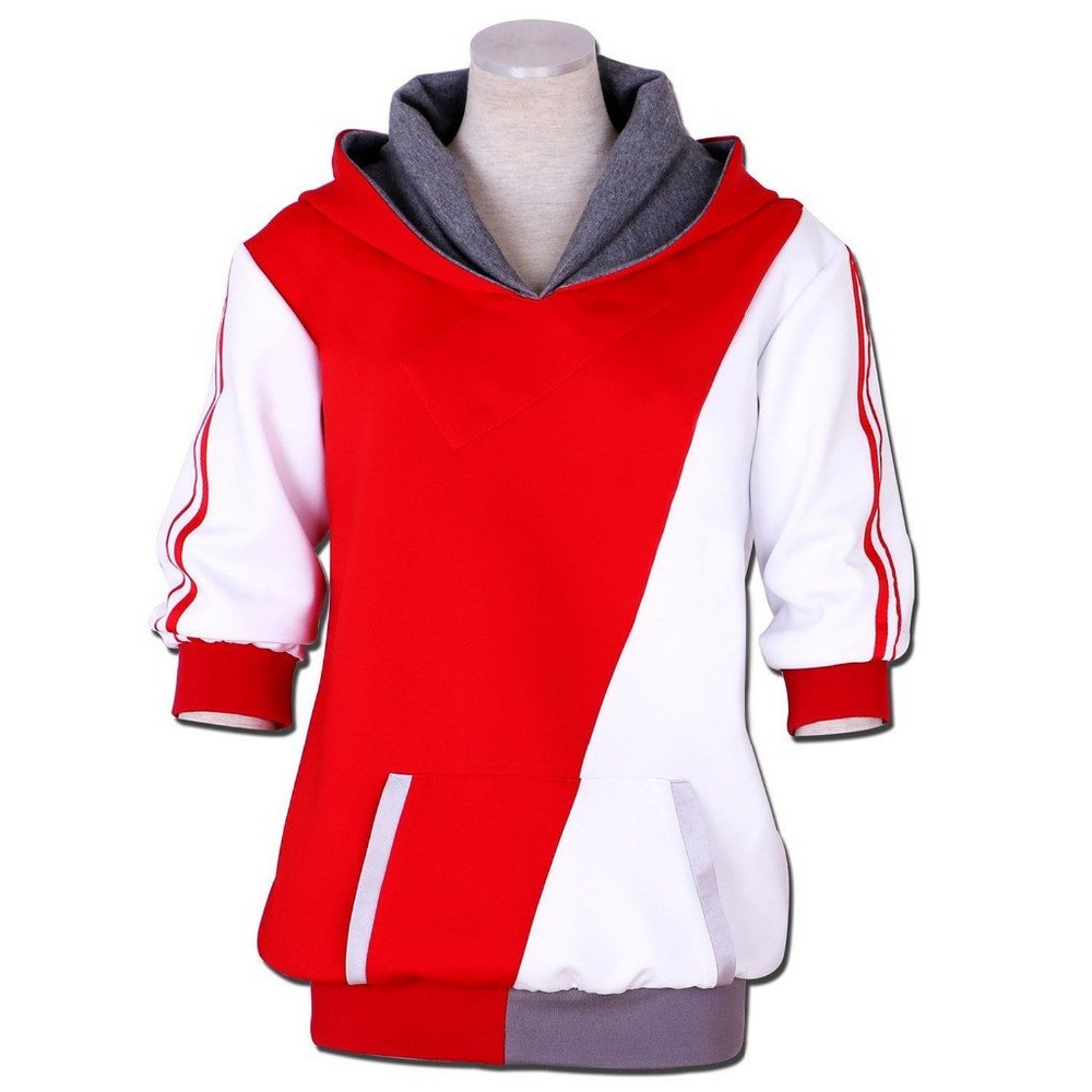 red and white hoodie mens