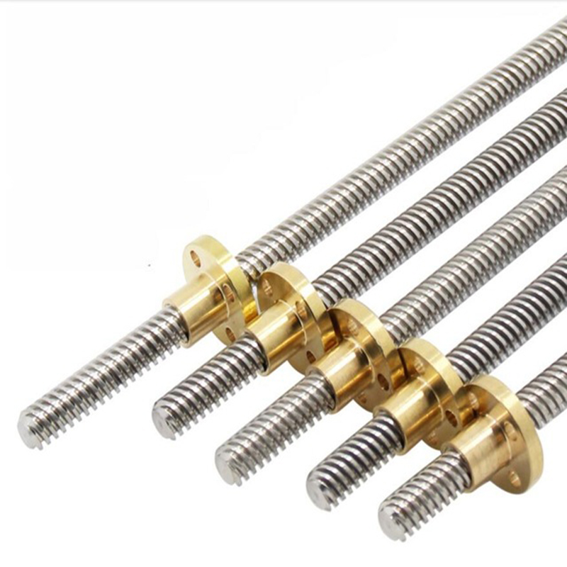 T8 Stainless Steel Threaded Rod Lead Screw with Spring Loaded Nut for 3D Printer 400mm 400mm