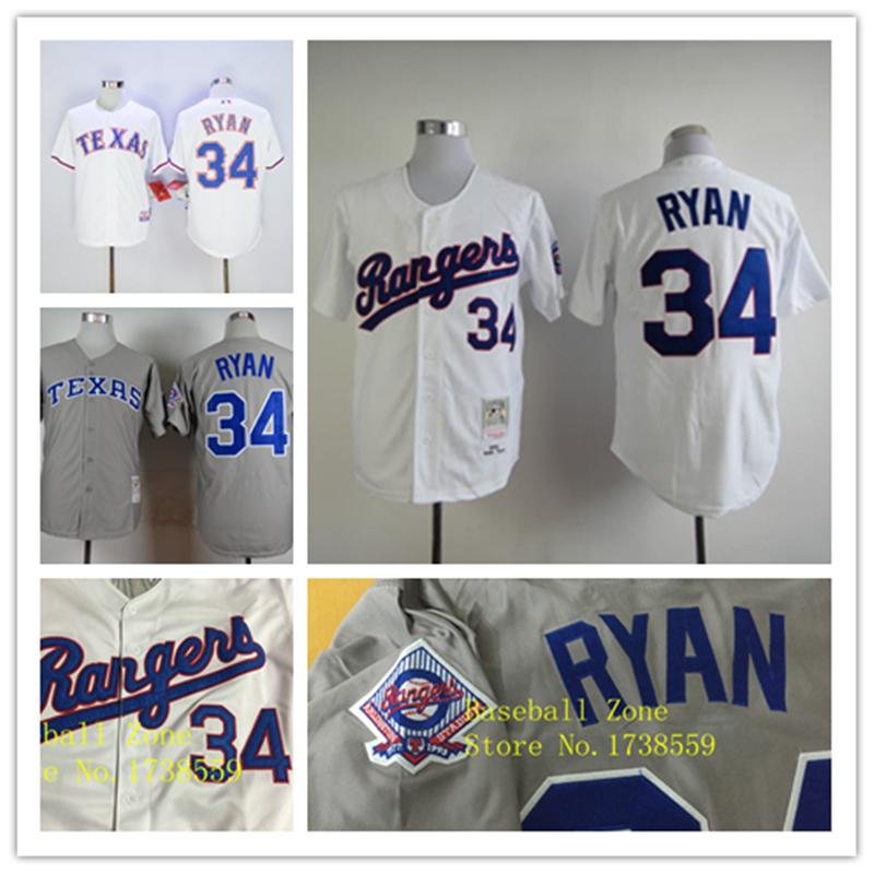 Image of Cheap Texas Rangers Jersey #34 Nolan Ryan Authentic Baseball Jerseys,All Stitched,Best Quality,Size S-XXXL,Mix Order