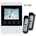 Homefong Brand New Wired 4 TFT Video Door Phone Intercom Entry System 1 Screen 2 Camera
