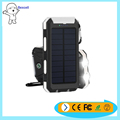 Waterproof double lights double USB output solar type an external battery for mobile phone