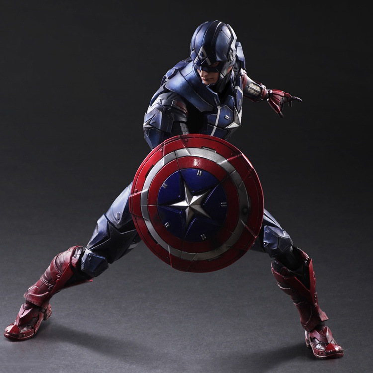 NEW hot 27cm avengers Super hero Captain America Enhanced version action figure toys doll collection Christmas toy with box