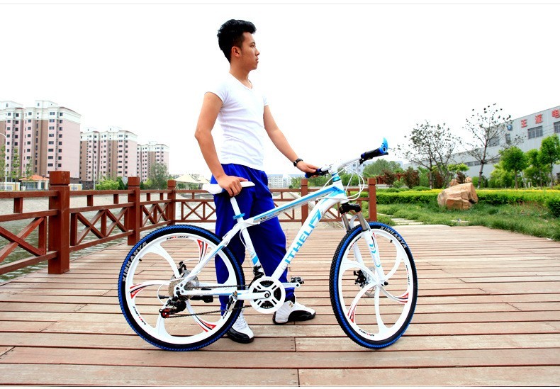 Top Quality 21 Speed 26 Inch Mountain Bike High Carbon Steel Frame MTB Bicycle Integrated 6 Spoke Wheel Bicicleta Mountain Bike (16)