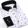 Polka Dot Mens Dress Shirts 2017 Brand Designer Casual Long Sleeve Cotton Slim Fit Men Shirt
