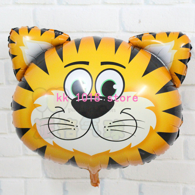 50pcs/lot 71*73cm tiger children helium gas balloons aniversario birthday party decoration festa infantil toy globos