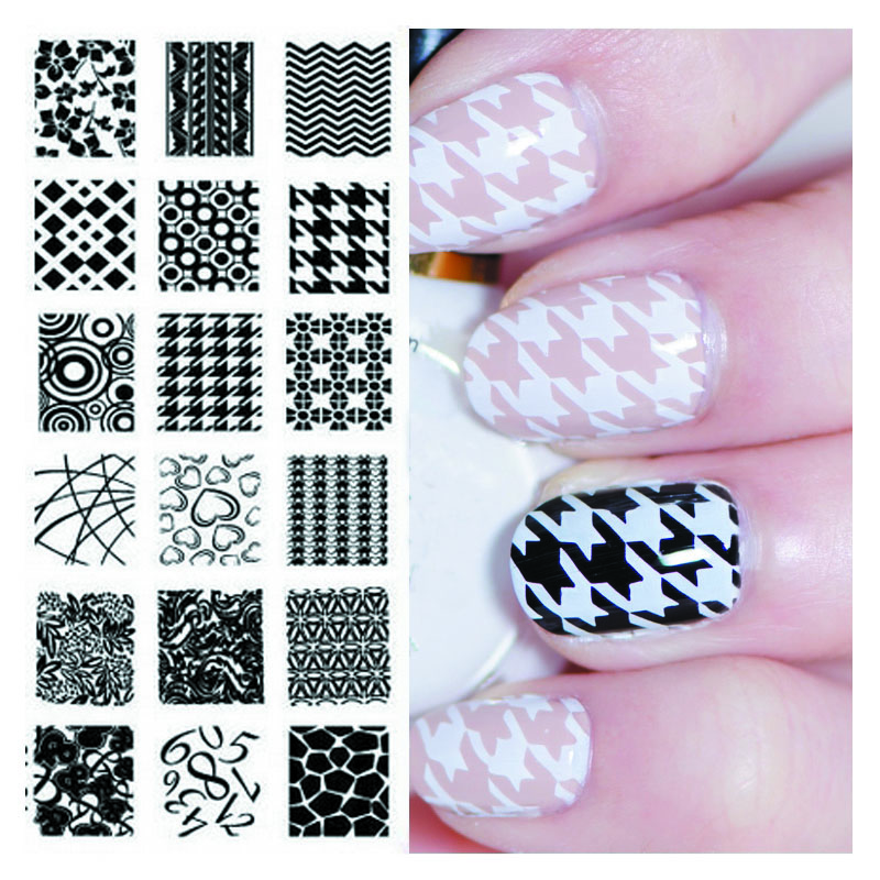 Image of Retail 1PCS/LOT CA Series 32 number choose Size 120*60MM nail Stamp Stamping Image Konad Plate Print Nail Art Template DIY