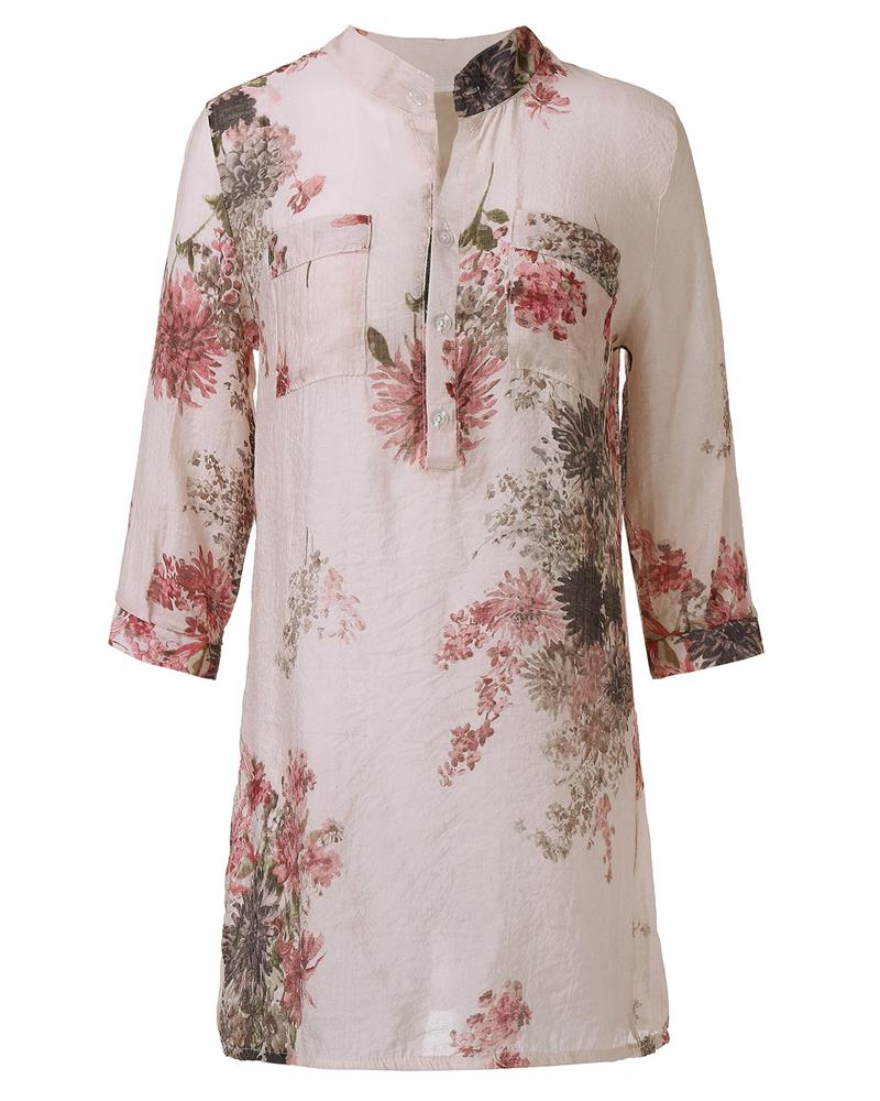 Zanzea Fashion Blusas Femininas 2018 Summer Women Blouses Blouse Casual Floral Print Long Blouse Tops Shirt Plus Size 5XL aeProduct.getSubject()