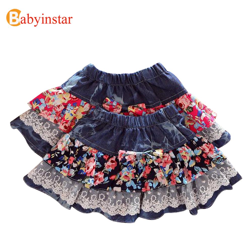 Hot Sale Product 2016 Fashion Summer Baby Girls Tutu Skirts Toddlers Fillibeg Cute Floral Pattern Child
