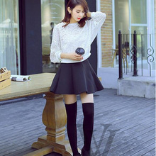 1 Pair 4 Solid Colors Fashion Sexy Warm Knit Thigh High Over The Knee Socks Long Cotton Stockings For Girls Ladies Women